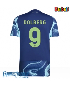 Ajax Kasper Dolberg #9 Tricou Fotbal Replică 2025-26 Barbati Deplasare